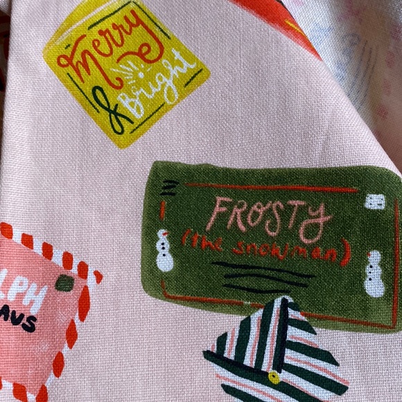 Anthropologie Letters to Santa Dish Towel Bundle - Set of Two Dish Towels - Picture 6 of 16